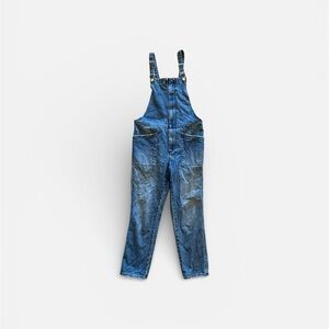 Madewell Classic Blue Denim overalls  SZ Small front zip women’s Y2K vintage